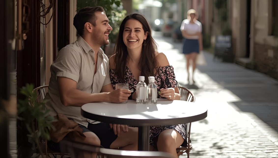 Smiling couple after Melbourne elopement