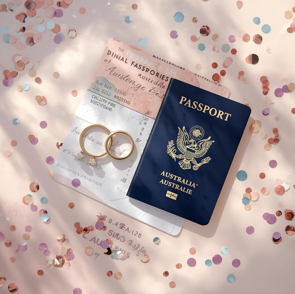 Simple wedding ceremony in a garden